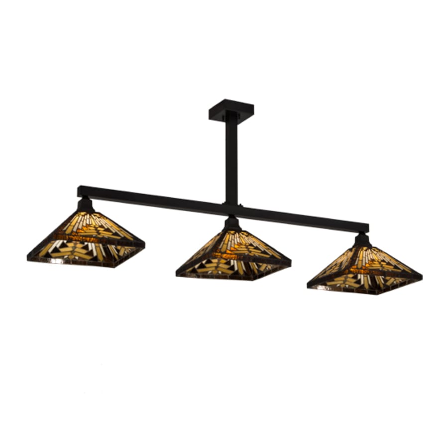 Meyda Tiffany Mission 3 Light 64" Wide Linear Pendant