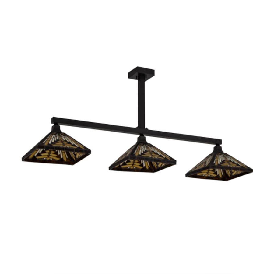 Meyda Tiffany Mission 3 Light 64" Wide Linear Pendant
