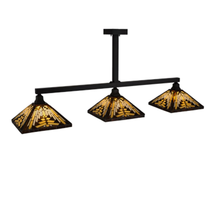 Meyda Tiffany Mission 3 Light 64" Wide Linear Pendant