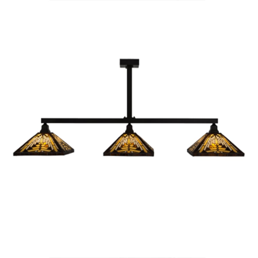Meyda Tiffany Mission 3 Light 64" Wide Linear Pendant