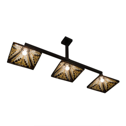Meyda Tiffany Mission 3 Light 64" Wide Linear Pendant