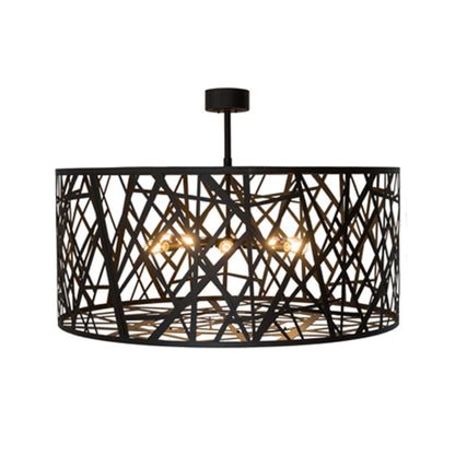 Meyda Tiffany Birds Nest 8 Light 54" Wide Semi-Flush Drum Ceiling Fixture