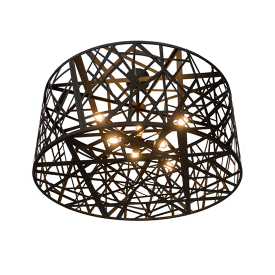 Meyda Tiffany Birds Nest 8 Light 54" Wide Semi-Flush Drum Ceiling Fixture