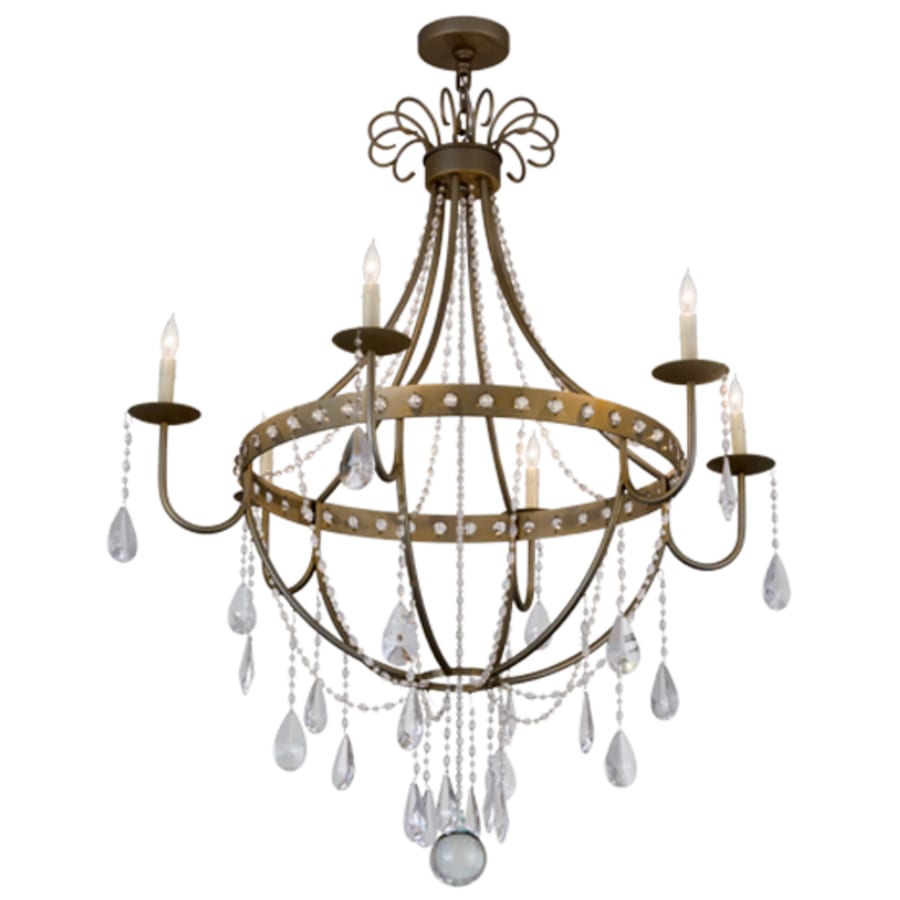 Meyda Tiffany Azaleia 6 Light 42" Wide Crystal Candle Style Chandelier