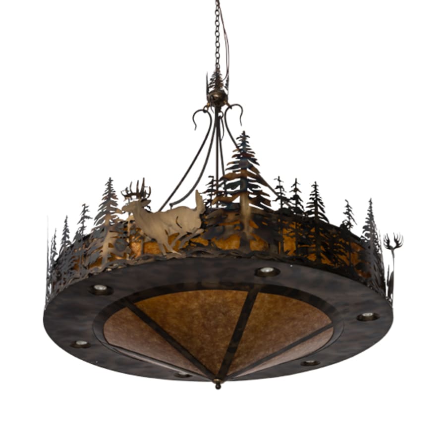Meyda Tiffany Deer at Dusk 8 Light 58" Wide Pendant