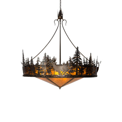 Meyda Tiffany Deer at Dusk 8 Light 58" Wide Pendant