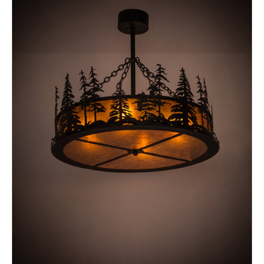 Meyda Tiffany Tall Pines 4 Light 36" Wide Pendant