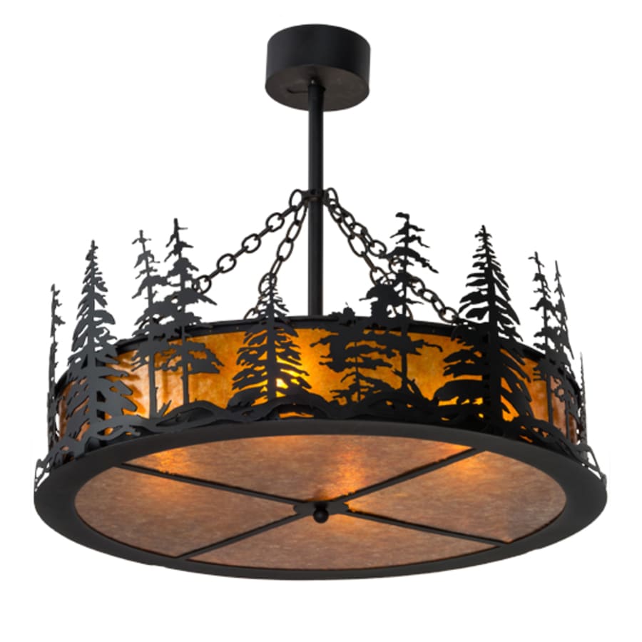 Meyda Tiffany Tall Pines 4 Light 36" Wide Pendant