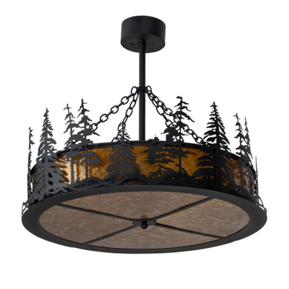 Meyda Tiffany Tall Pines 4 Light 36" Wide Pendant