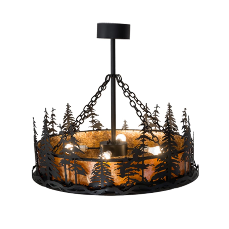 Meyda Tiffany Tall Pines 4 Light 36" Wide Pendant