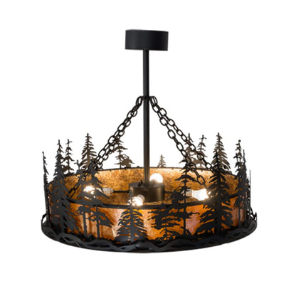 Meyda Tiffany Tall Pines 4 Light 36" Wide Pendant