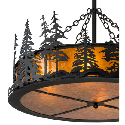 Meyda Tiffany Tall Pines 4 Light 36" Wide Pendant