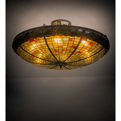 Meyda Tiffany Acorn 6 Light 36" Wide Semi-Flush Bowl Ceiling Fixture