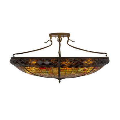 Meyda Tiffany Acorn 6 Light 36" Wide Semi-Flush Bowl Ceiling Fixture