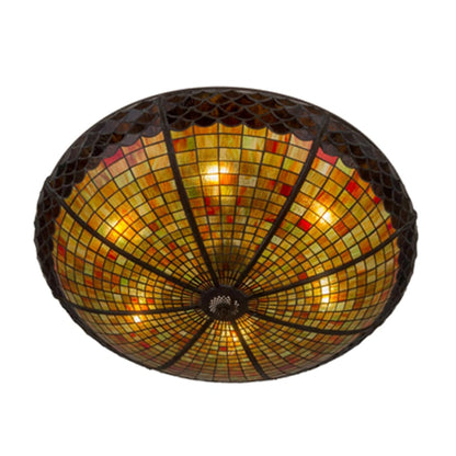 Meyda Tiffany Acorn 6 Light 36" Wide Semi-Flush Bowl Ceiling Fixture