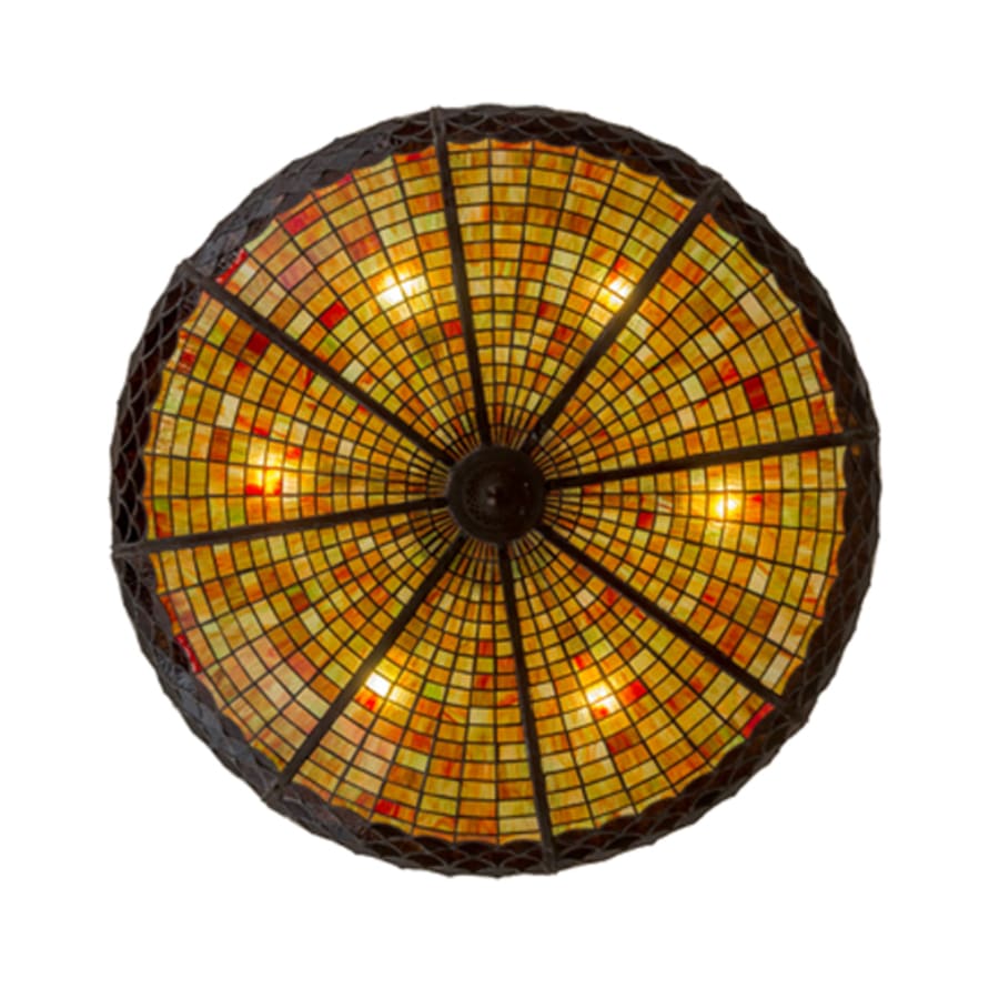Meyda Tiffany Acorn 6 Light 36" Wide Semi-Flush Bowl Ceiling Fixture
