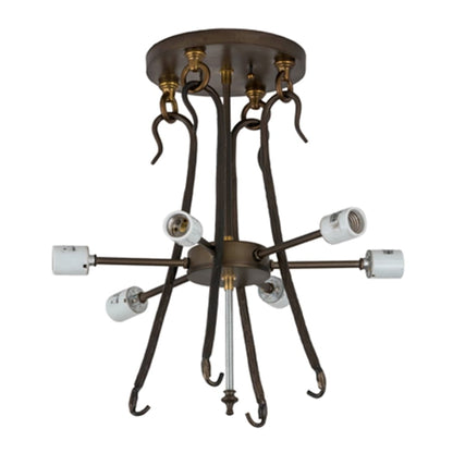 Meyda Tiffany Acorn 6 Light 36" Wide Semi-Flush Bowl Ceiling Fixture