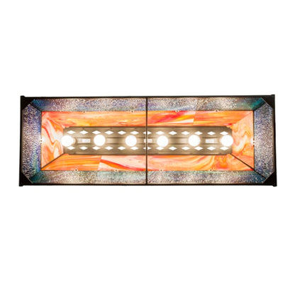 Meyda Tiffany Moose at Lake 6 Light 48" Wide Linear Pendant