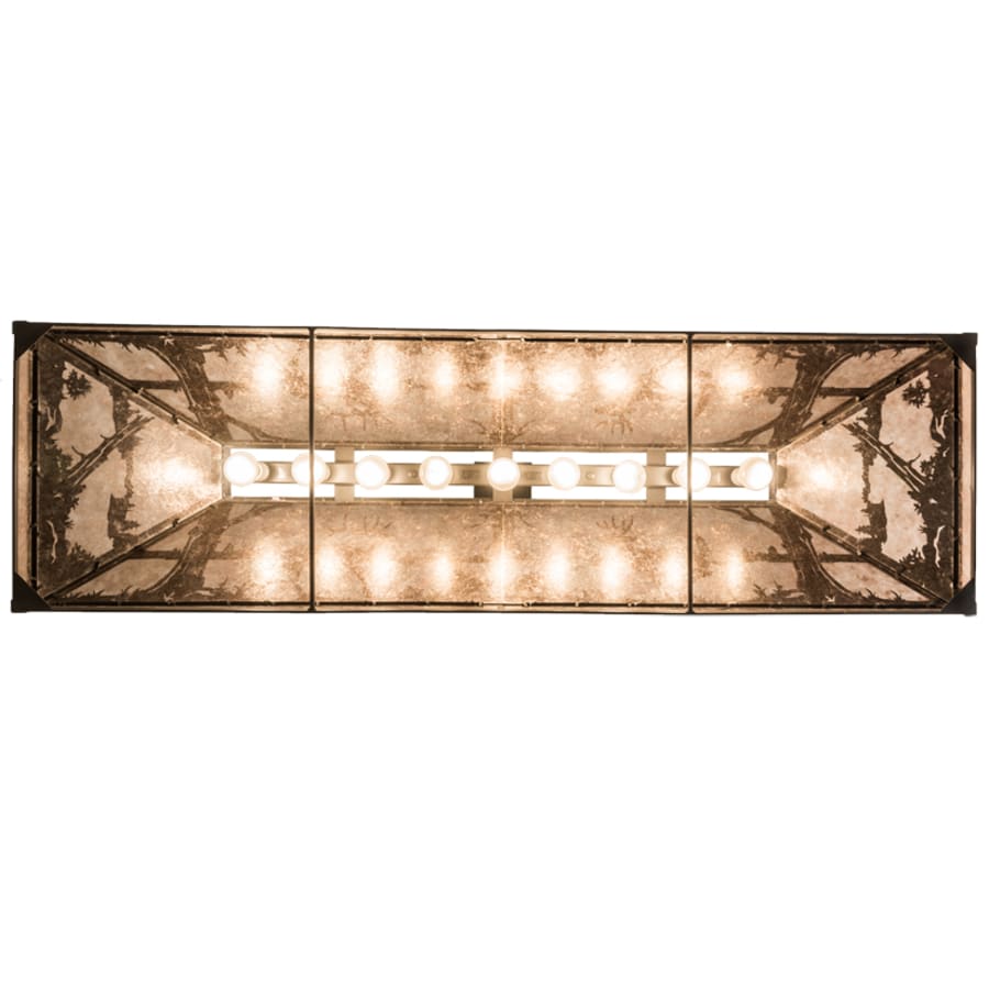 Meyda Tiffany Elk and Deer at Lake 9 Light 61" Wide Linear Pendant