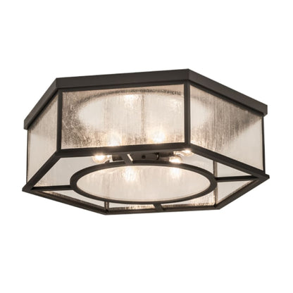 Meyda Tiffany Chauncey 6 Light 36" Wide Flush Mount Drum Ceiling Fixture