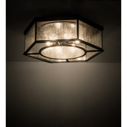 Meyda Tiffany Chauncey 6 Light 36" Wide Flush Mount Drum Ceiling Fixture