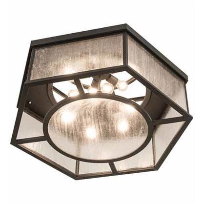 Meyda Tiffany Chauncey 6 Light 36" Wide Flush Mount Drum Ceiling Fixture