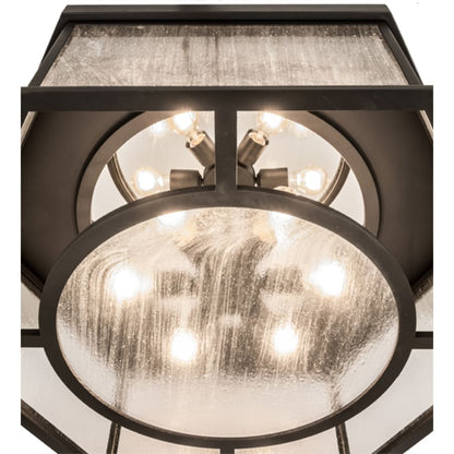 Meyda Tiffany Chauncey 6 Light 36" Wide Flush Mount Drum Ceiling Fixture