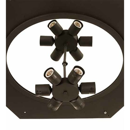 Meyda Tiffany Chauncey 6 Light 36" Wide Flush Mount Drum Ceiling Fixture