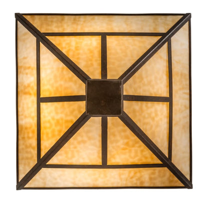 Meyda Tiffany T Mission 8 Light 34" Wide Semi-Flush Ceiling Fixture - Rust Finish