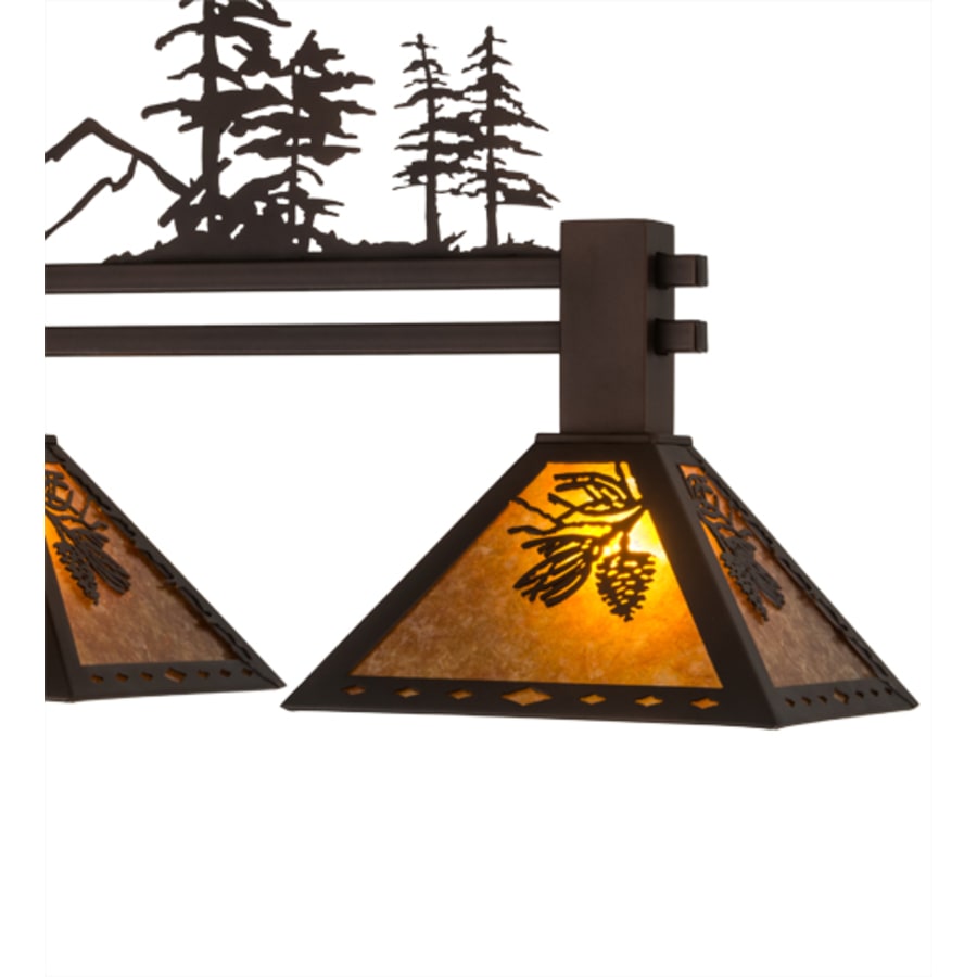 Meyda Tiffany Tall Pines 3 Light 45" Wide Linear Pendant