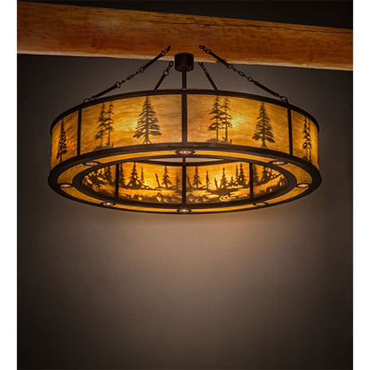 Meyda Tiffany Tall Pines 8 Light 62" Wide Pendant