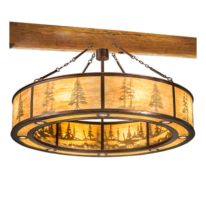 Meyda Tiffany Tall Pines 8 Light 62" Wide Pendant