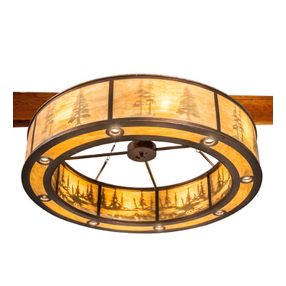 Meyda Tiffany Tall Pines 8 Light 62" Wide Pendant