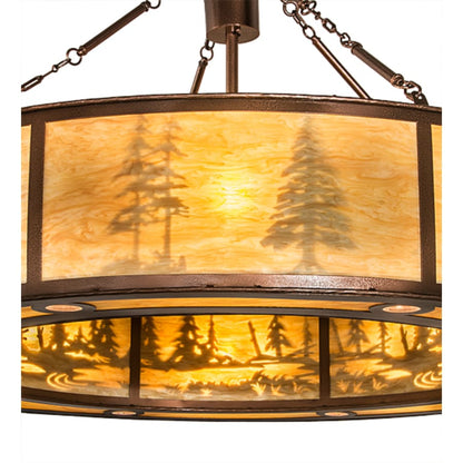 Meyda Tiffany Tall Pines 8 Light 62" Wide Pendant