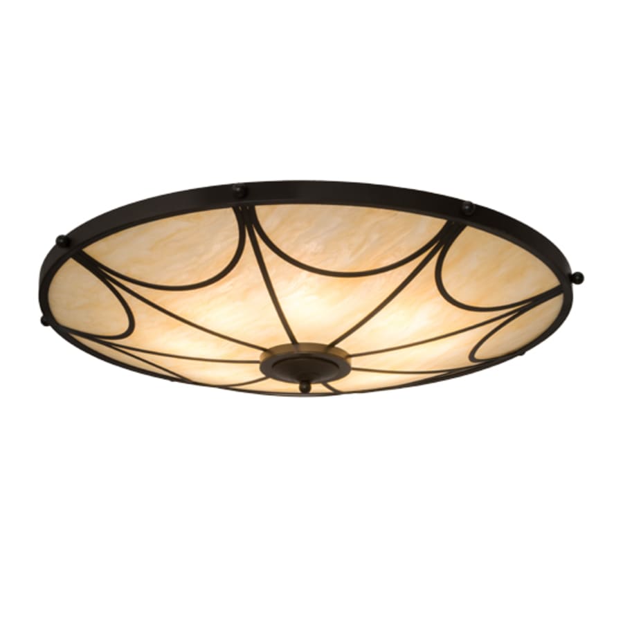 Meyda Tiffany Carousel 8 Light 42" Wide Semi-Flush Bowl Ceiling Fixture - Timeless Bronze Finish