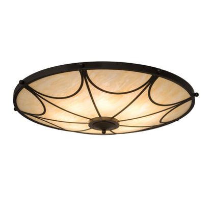 Meyda Tiffany Carousel 8 Light 42" Wide Semi-Flush Bowl Ceiling Fixture - Timeless Bronze Finish