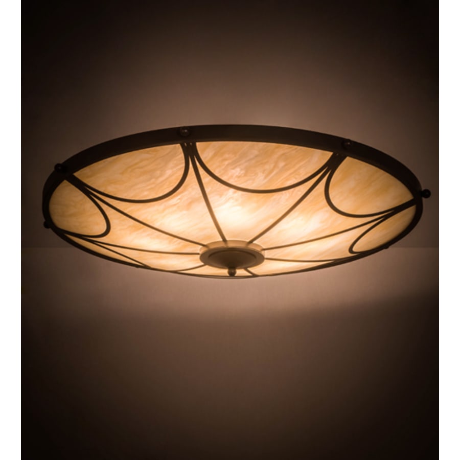 Meyda Tiffany Carousel 8 Light 42" Wide Semi-Flush Bowl Ceiling Fixture - Timeless Bronze Finish