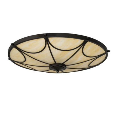 Meyda Tiffany Carousel 8 Light 42" Wide Semi-Flush Bowl Ceiling Fixture - Timeless Bronze Finish