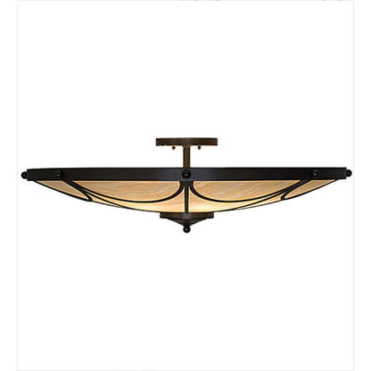 Meyda Tiffany Carousel 8 Light 42" Wide Semi-Flush Bowl Ceiling Fixture - Timeless Bronze Finish