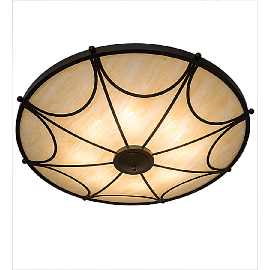 Meyda Tiffany Carousel 8 Light 42" Wide Semi-Flush Bowl Ceiling Fixture - Timeless Bronze Finish