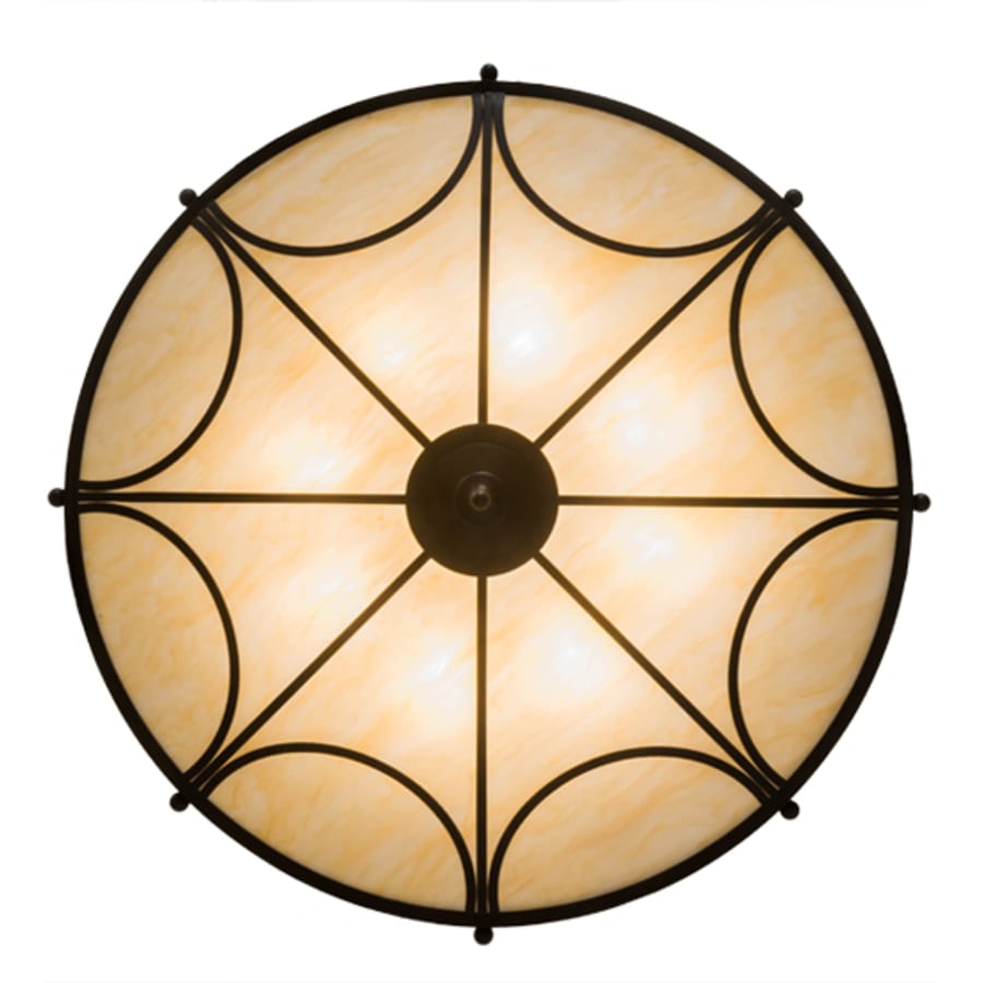 Meyda Tiffany Carousel 8 Light 42" Wide Semi-Flush Bowl Ceiling Fixture - Timeless Bronze Finish