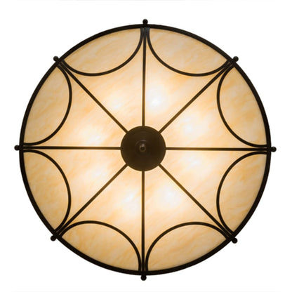 Meyda Tiffany Carousel 8 Light 42" Wide Semi-Flush Bowl Ceiling Fixture - Timeless Bronze Finish