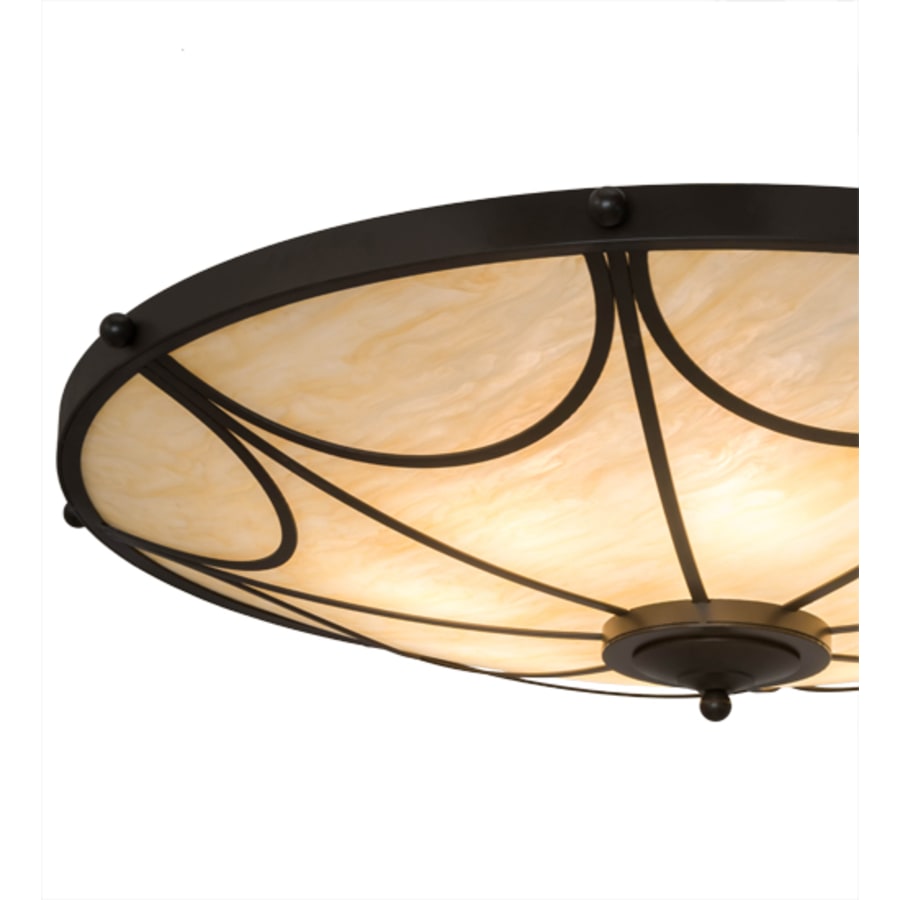 Meyda Tiffany Carousel 8 Light 42" Wide Semi-Flush Bowl Ceiling Fixture - Timeless Bronze Finish