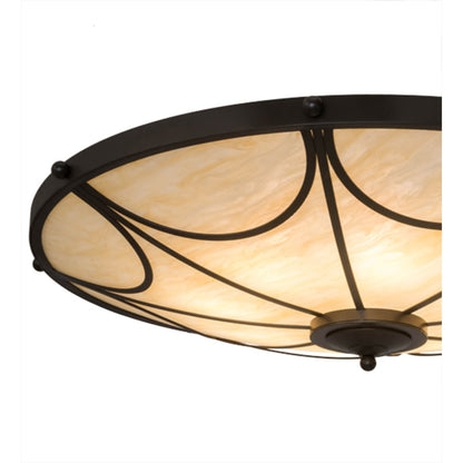 Meyda Tiffany Carousel 8 Light 42" Wide Semi-Flush Bowl Ceiling Fixture - Timeless Bronze Finish