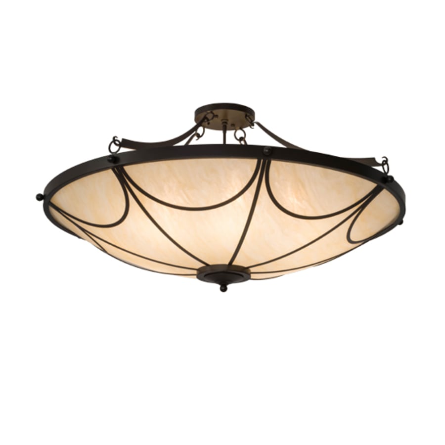 Meyda Tiffany Carousel 8 Light 48" Wide Semi-Flush Bowl Ceiling Fixture
