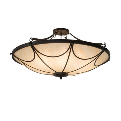 Meyda Tiffany Carousel 8 Light 48" Wide Semi-Flush Bowl Ceiling Fixture