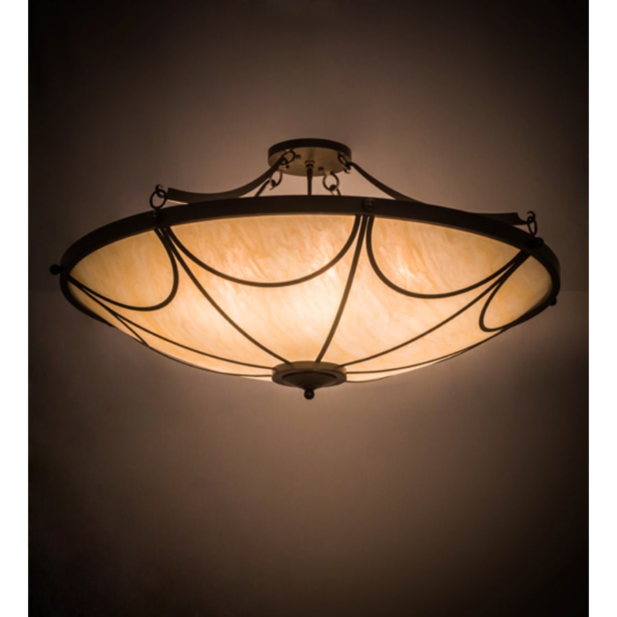 Meyda Tiffany Carousel 8 Light 48" Wide Semi-Flush Bowl Ceiling Fixture