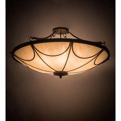 Meyda Tiffany Carousel 8 Light 48" Wide Semi-Flush Bowl Ceiling Fixture