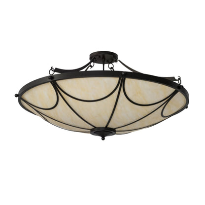 Meyda Tiffany Carousel 8 Light 48" Wide Semi-Flush Bowl Ceiling Fixture