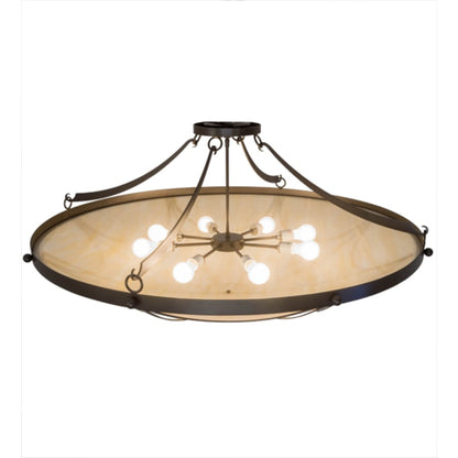 Meyda Tiffany Carousel 8 Light 48" Wide Semi-Flush Bowl Ceiling Fixture